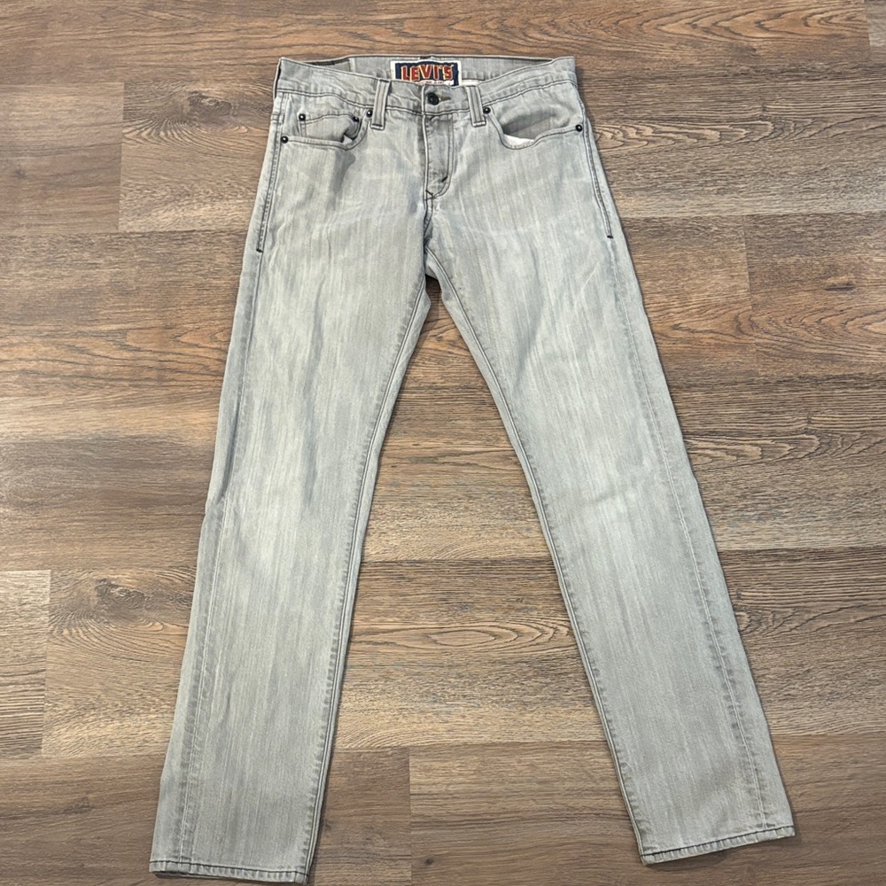 Levi's Men's Light Gray skinny Straight Jeans size 31x32
